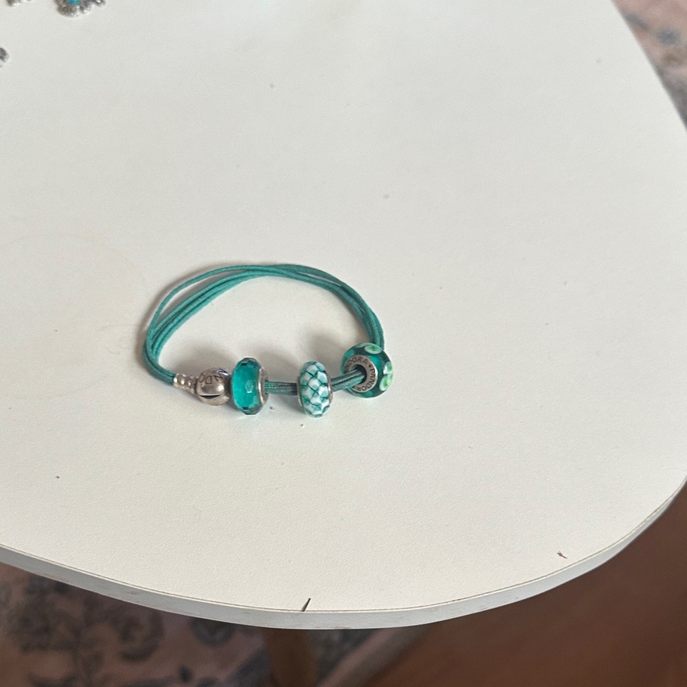Turquoise Beaded Pandora Bracelet